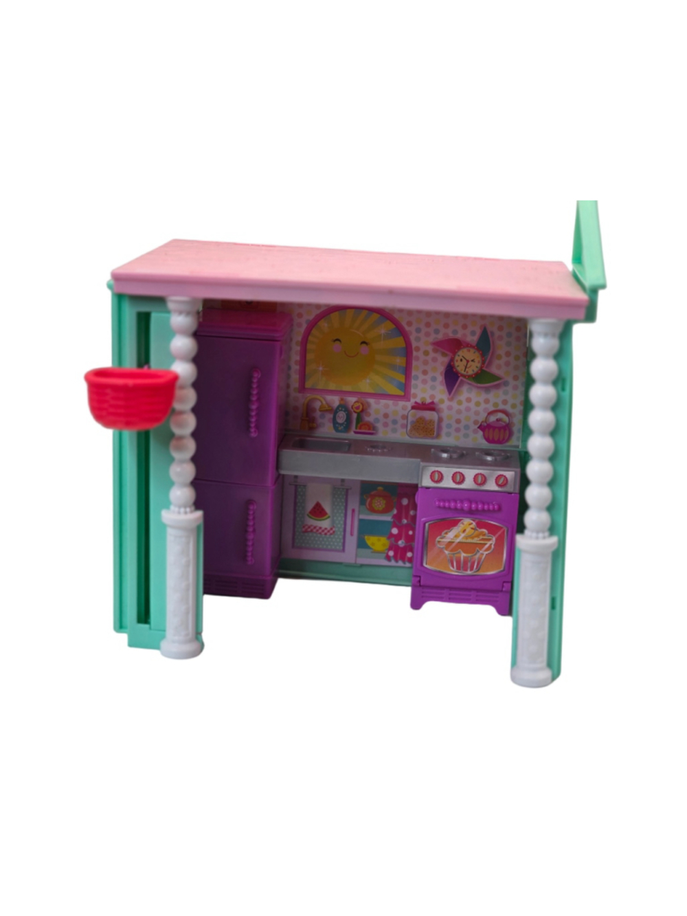Girls Unbranded Dollhouse Playset One Size Teal and Pink